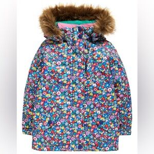 Mini Boden Kids Floral Waterproof Coat